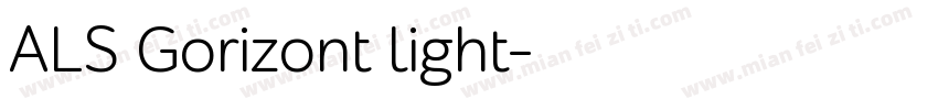 ALS Gorizont light字体转换
